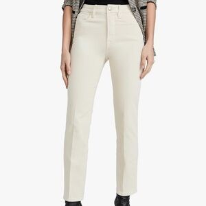 Good American Good Legs Classic Slim Fit Straight Leg Bone Denim Rise Jean